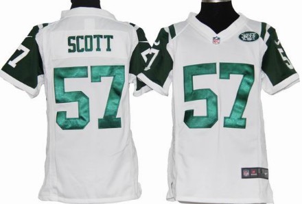 Nike youths Game Jersey New York Jets 57 Bart Scott White